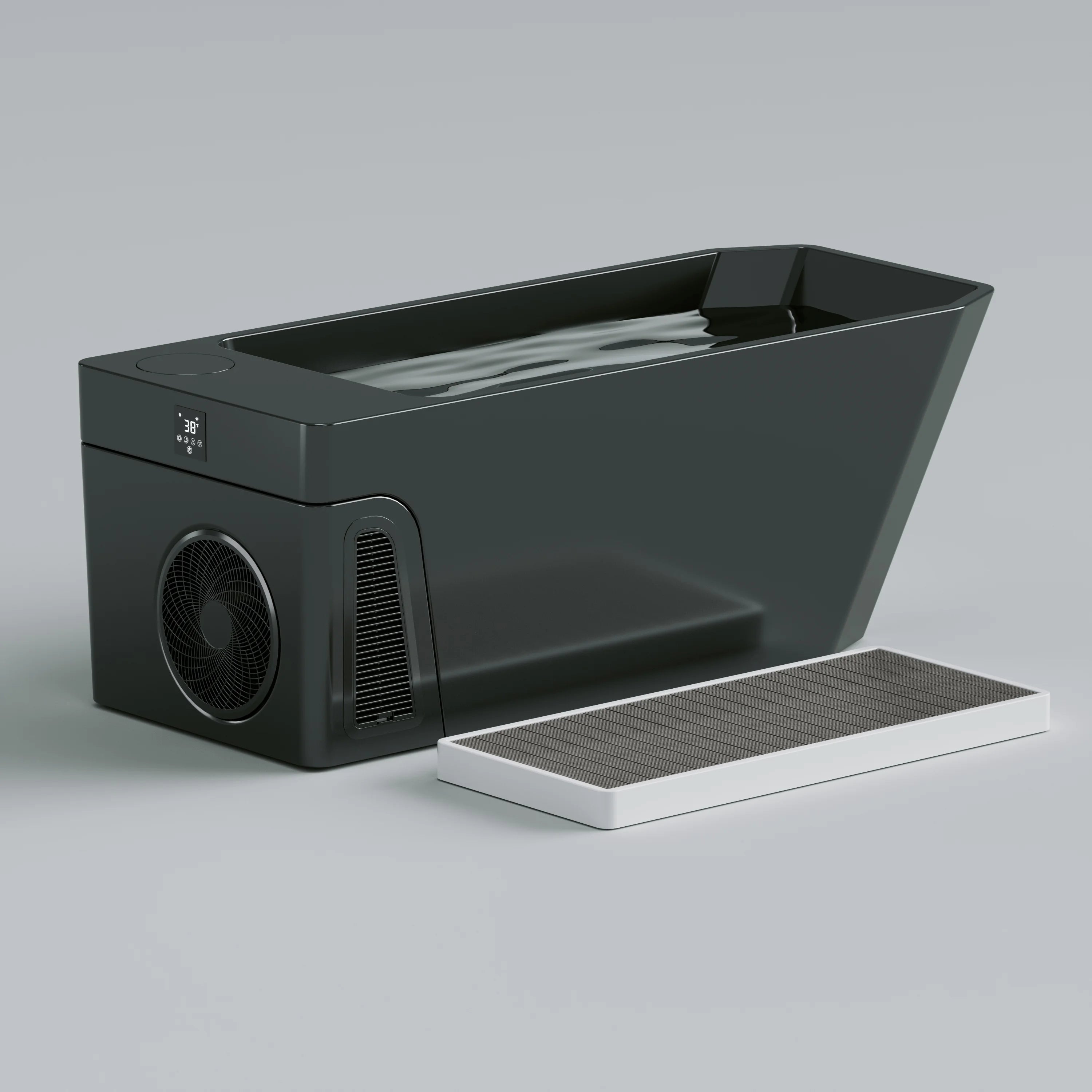 U.S. Local Stock Modern Design Anti-Slip Wooden Bath Shower Pedal Cold Plunge Basin Ice Bath Tub Draining Platform for Spa