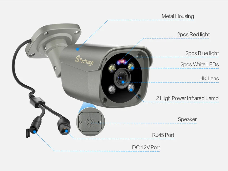 Top 4K Security Cameras Systems 16Channel 8Mp Surveillance Business Cctv Camera H.265 Poe Nvr Kit