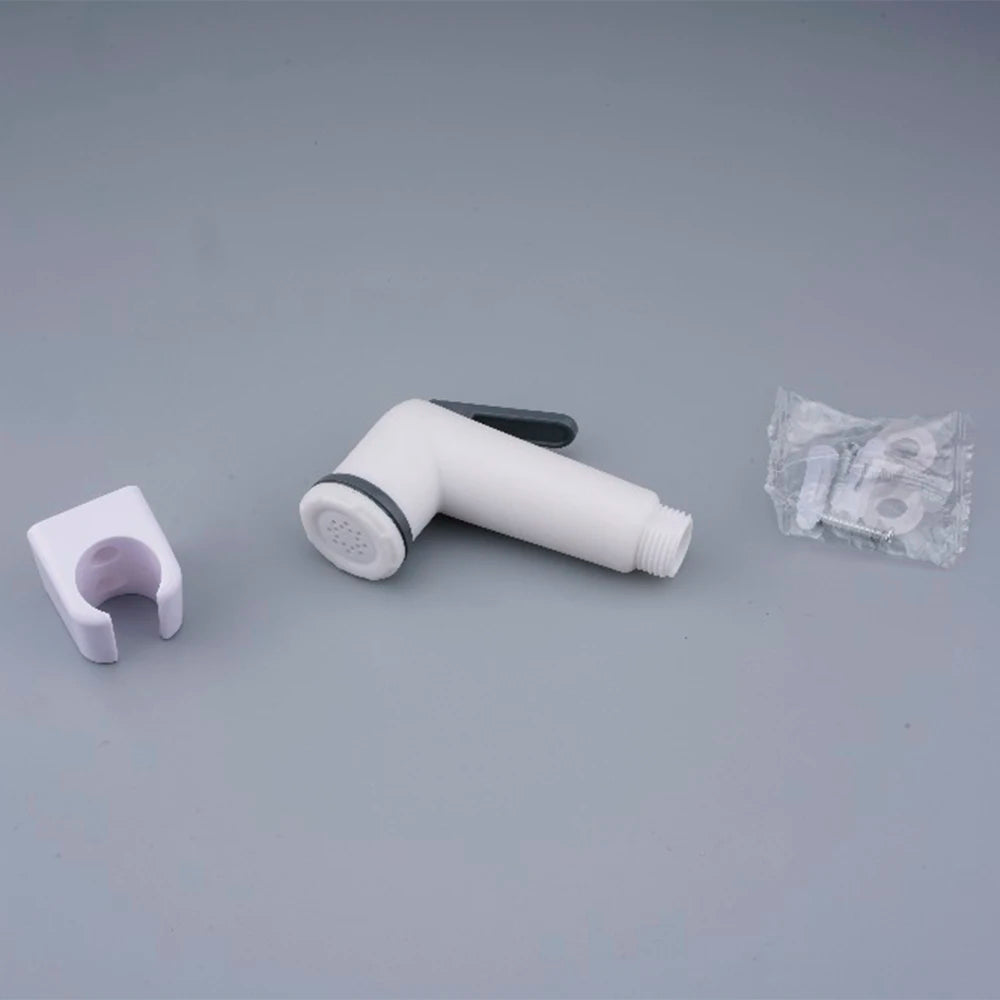 Hot Sales Modern White ABS Plastic PVC Polo Shower Hose Bathroom Shattaf Set