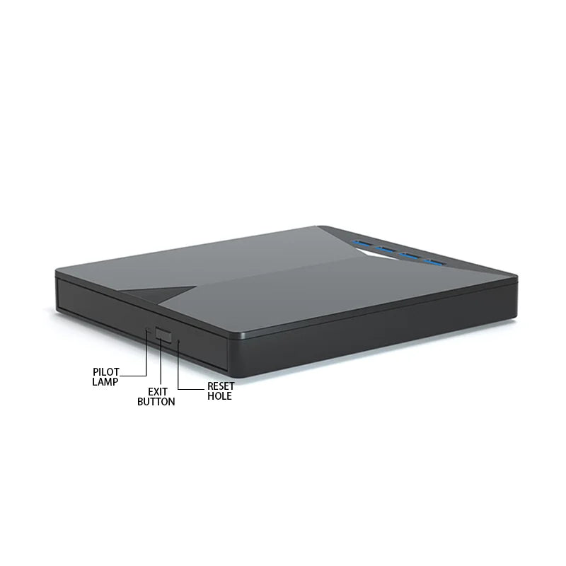 Multifunctional External Optical Drive DVD Burner 7-in-1 USB30 Type-C for Laptop with DVD 8X/CD 24X Speed