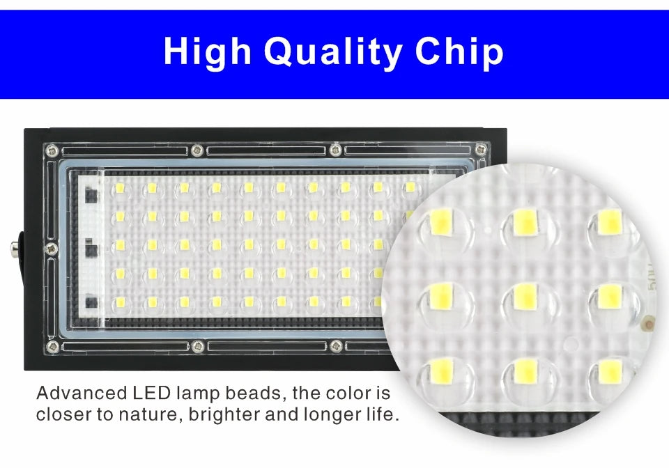 2pcs/lot 50W Led Flood Light AC 220V 230V 240V Outdoor Floodlight Spotlight IP65 Waterproof LED Street Lamp Landscape Lighting