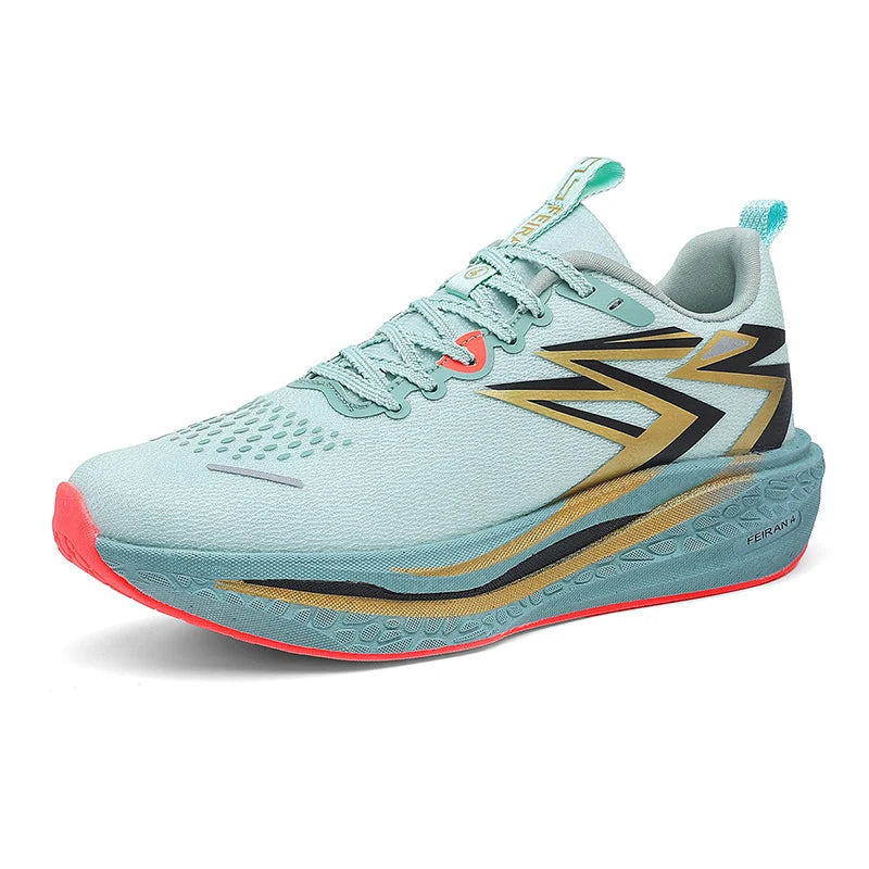 Greatshoes Running Shoes Men Custom, Gold Green Sneakers for Men Running Shoe, Light Weight Sports Running Shoes