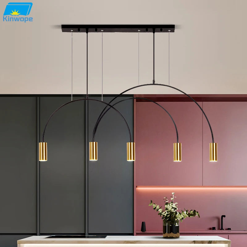 2021 New Restaurant Chandelier Light Luxury Nordic Dining Living Room Table Bar Minimalist Chandelier Simple Modern Light