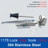 Reliable Industrial 304 Stainless Steel Mirror Polished 1178 Cold Rooms Storage Door Lock Latch Handle Adjustable Height Easy