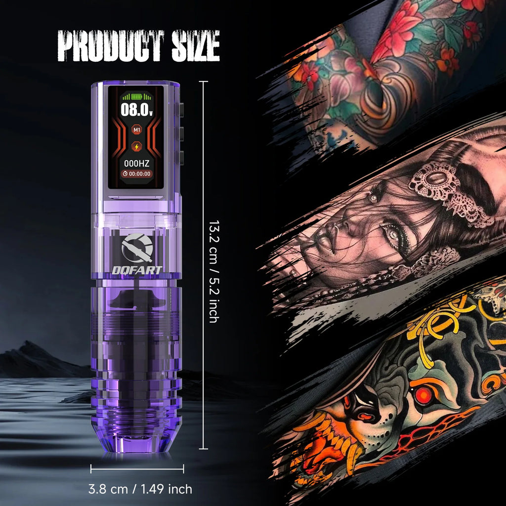 DQFART Cross-Border Bestseller Wireless Tattoo Kit Beginner-Friendly All-in-One Rechargeable Machine Outlining Shading Model