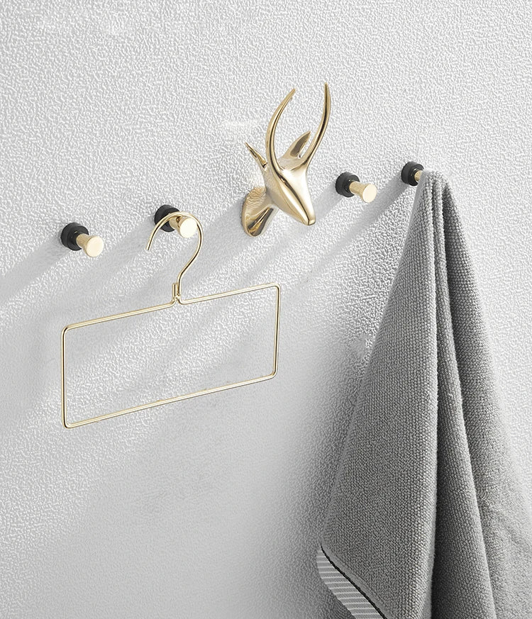 Brass Robe Hooks Clothes Hanger Household Small Decoration Rustproof Towel Hook Coat Hanger Key Rack Bathroom Accessories WB8123