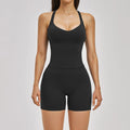 Women's Summer Athletic Wear Set Crisscross Back Fitness Tank Top and Leggings Workout Clothing Yoga Sets