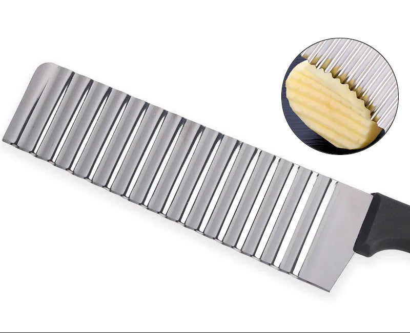 Stainless Steel Wavy French Fries Cutter Potato Slicer Vegetable Chopper Durable Kitchen Gadgets