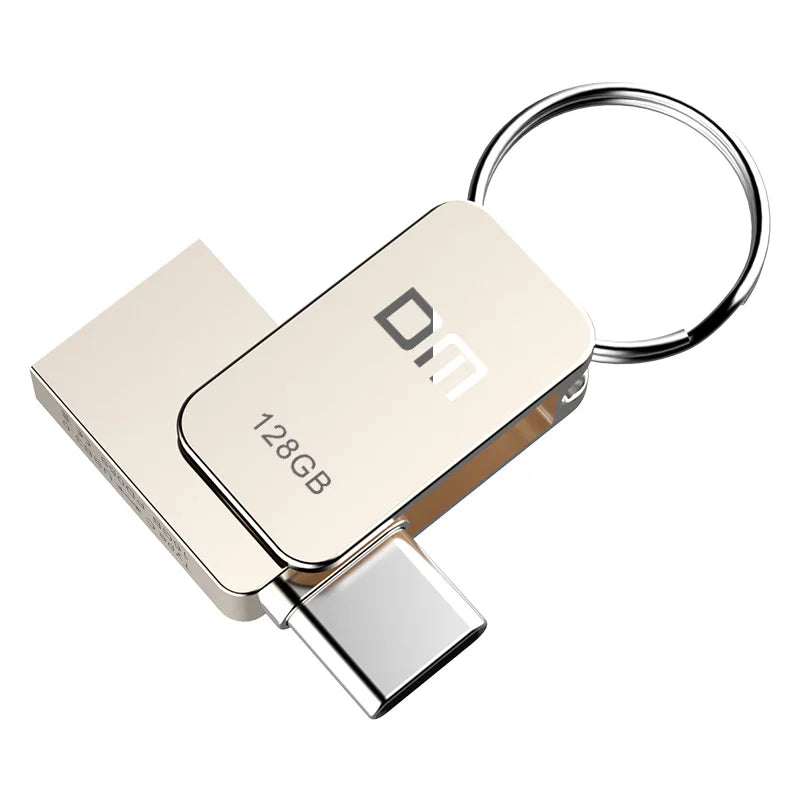 New Hot Sell DM Mini Type C Metal USB 3.2 Flash Drive 128GB/64GB/32GB with Custom Logo PD059 60-70M/S Read in Stock