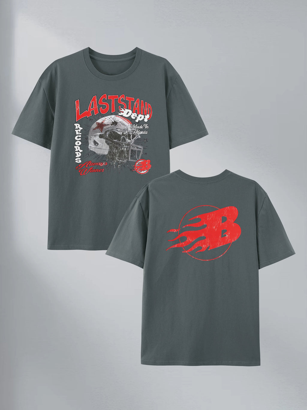 LastStand Skull Graphic Tee 100% Cotton US Warehouse 7 Colors