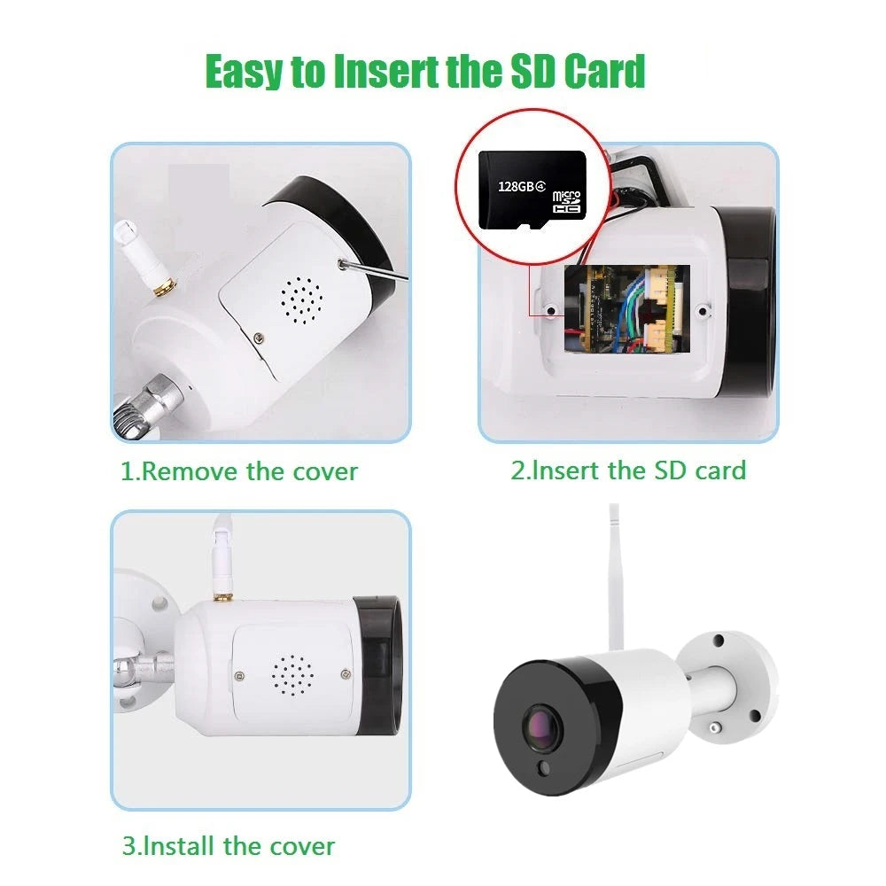 Wireless Security Camera 8.0MP FishEye Wifi IP Outdoor 3MP/5MP IR SD Slot CCTV Surveillance Panoramic View ICsee XM