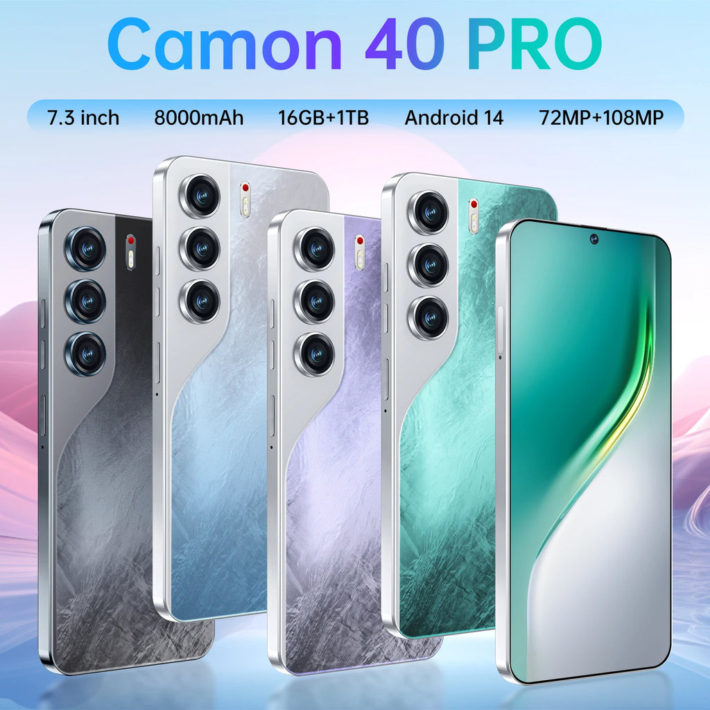Hot Selling Camon 40 Pro Unlocked Android Deca Core Spanish 8GB+512GB Dual SIM Card LTE CDMA Global Version Smartphone