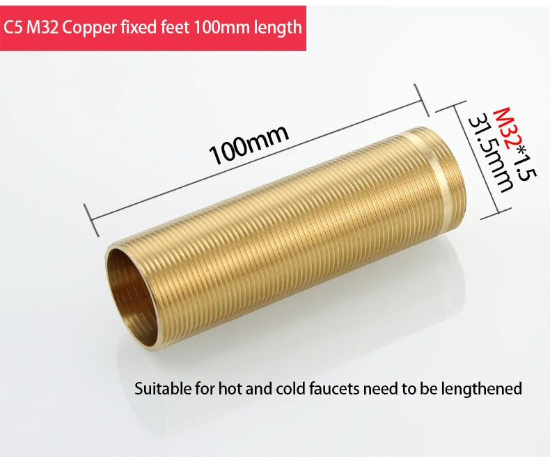 Copper kitchen sink hot and cold faucet accessories base fixed foot screw nut 30 plus filament