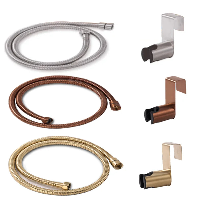 Watermark SUS304 Hand Sprayer Silicone Sleeve 1.2m Shower Hose 1/2\" Fx1/2\" Mx2 T-Valve Backflow Preventer for Bathroom Use