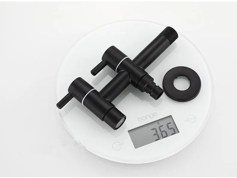 Washing machine faucet Bidet Faucet Stainless Steel Bathroom faucet tap Single Cold garden Faucet Black outdoor mixer Small Tap