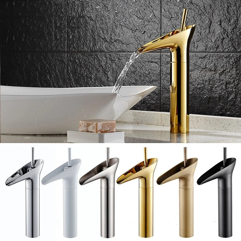Modern Antique Single Level Bathroom Wash Basin Faucet Matte Black Thermostatic Lavatory Faucet Water Taps Single Level Basin