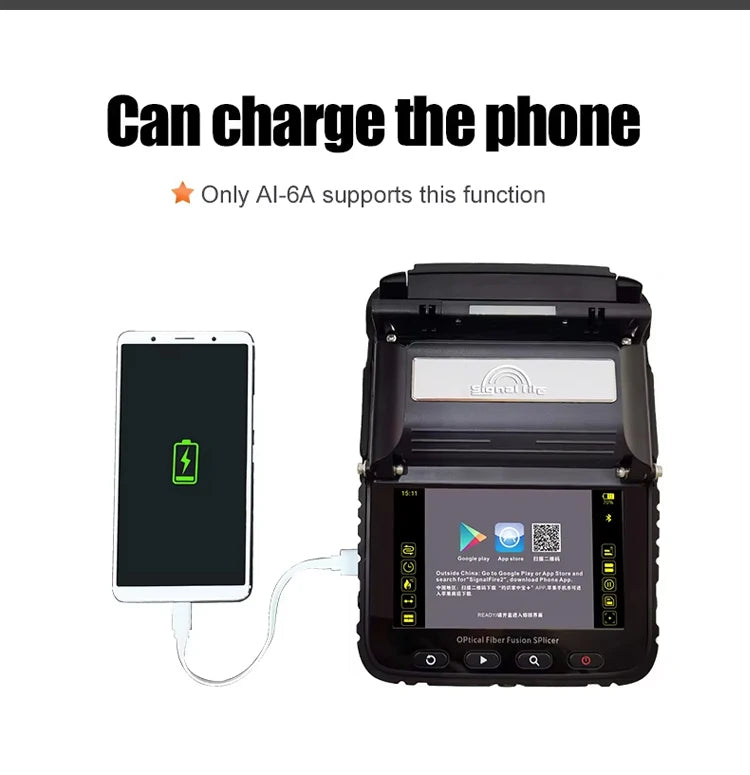 High Quality AI-6A Fire Signal Fiber Optic Fusion Splicer Fusion Splicer Machine for FTTH Drop Cable Installation AI6A