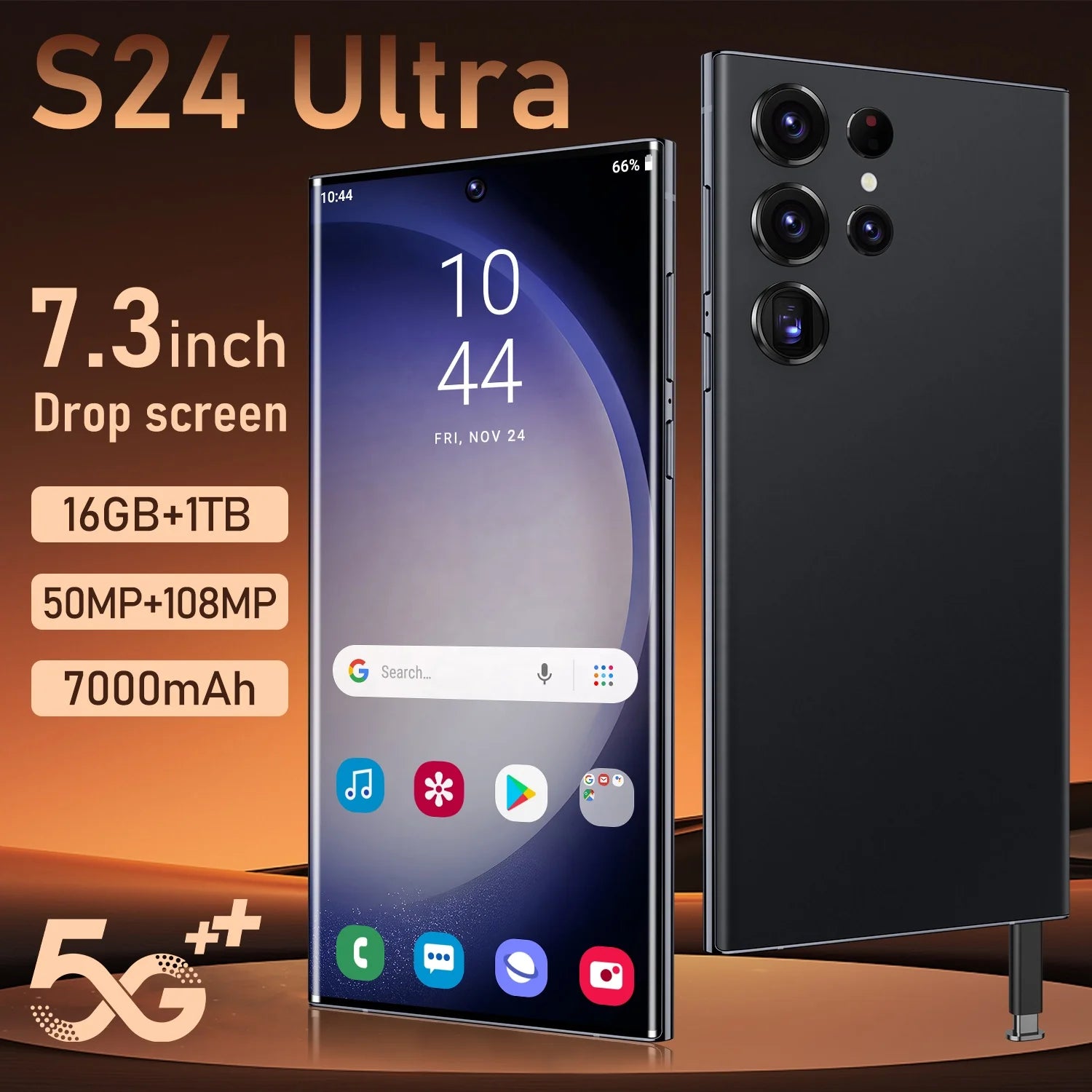 2024 Market Factory Price S24 Ultra+ Unlocked Smartphone Dual SIM Card Mobile Phone 5G S24 Ultra 16GB+1TB Cell Phones