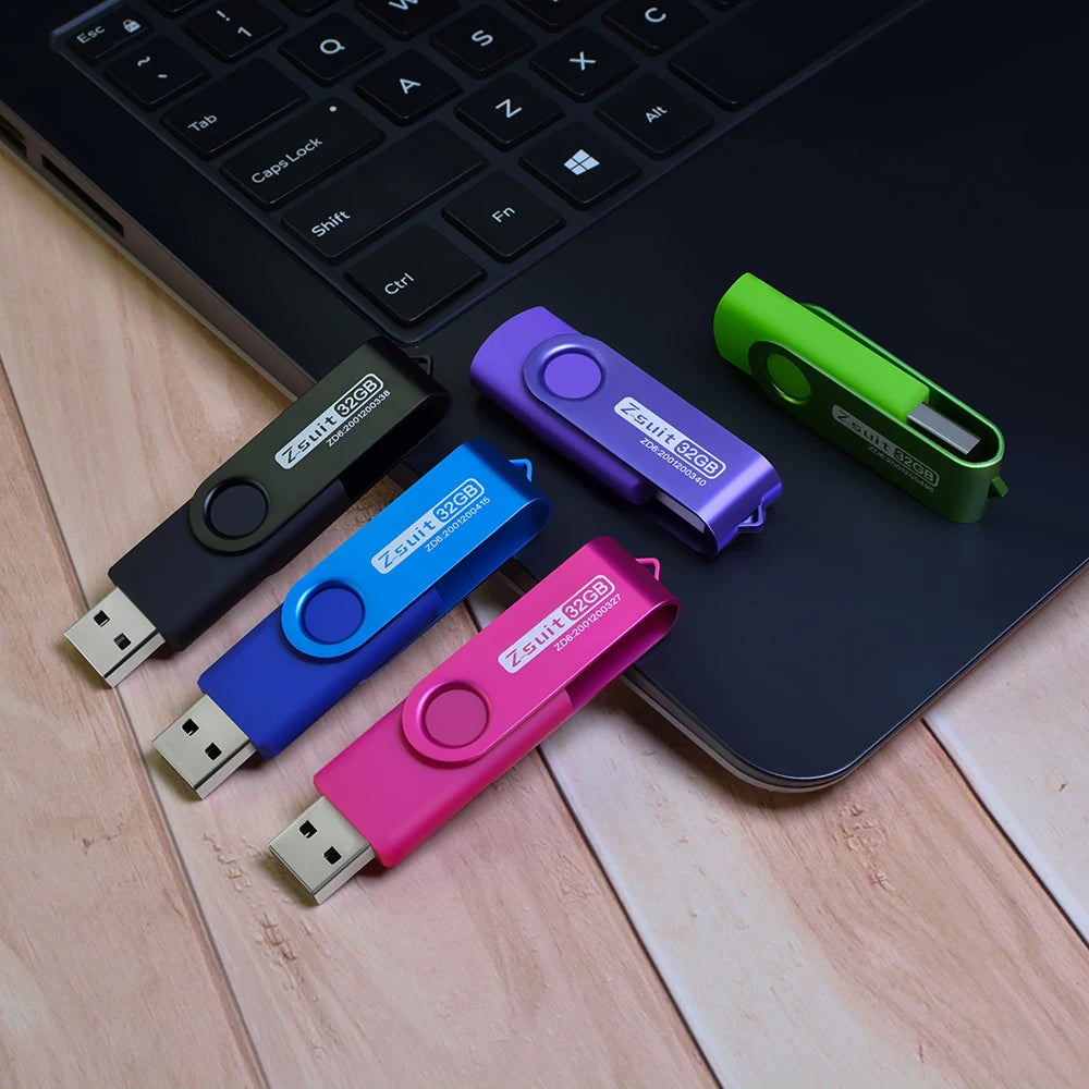 Hot Selling Swivel Metal USB Flash Drive in Various Colors 1GB to 128GB USB 2.0 E14 CE FCC ROHS Certified 9g