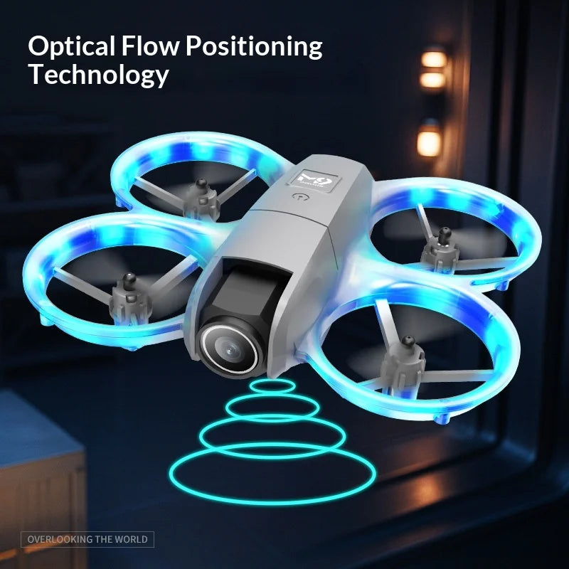 New M9 Drone Dual Camera Optical Flow HD Aerial Photography Quadcopter RC Aircraft Toy with WiFi FPV Foldable Smart Follow Drone