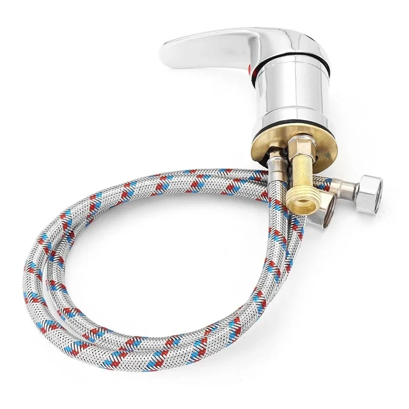 Professional Salon Shampoo Basin Plastic Single Hole Deck Mixer Tap Durable Barber Sink Hair Washing Hand Shower Set Hose