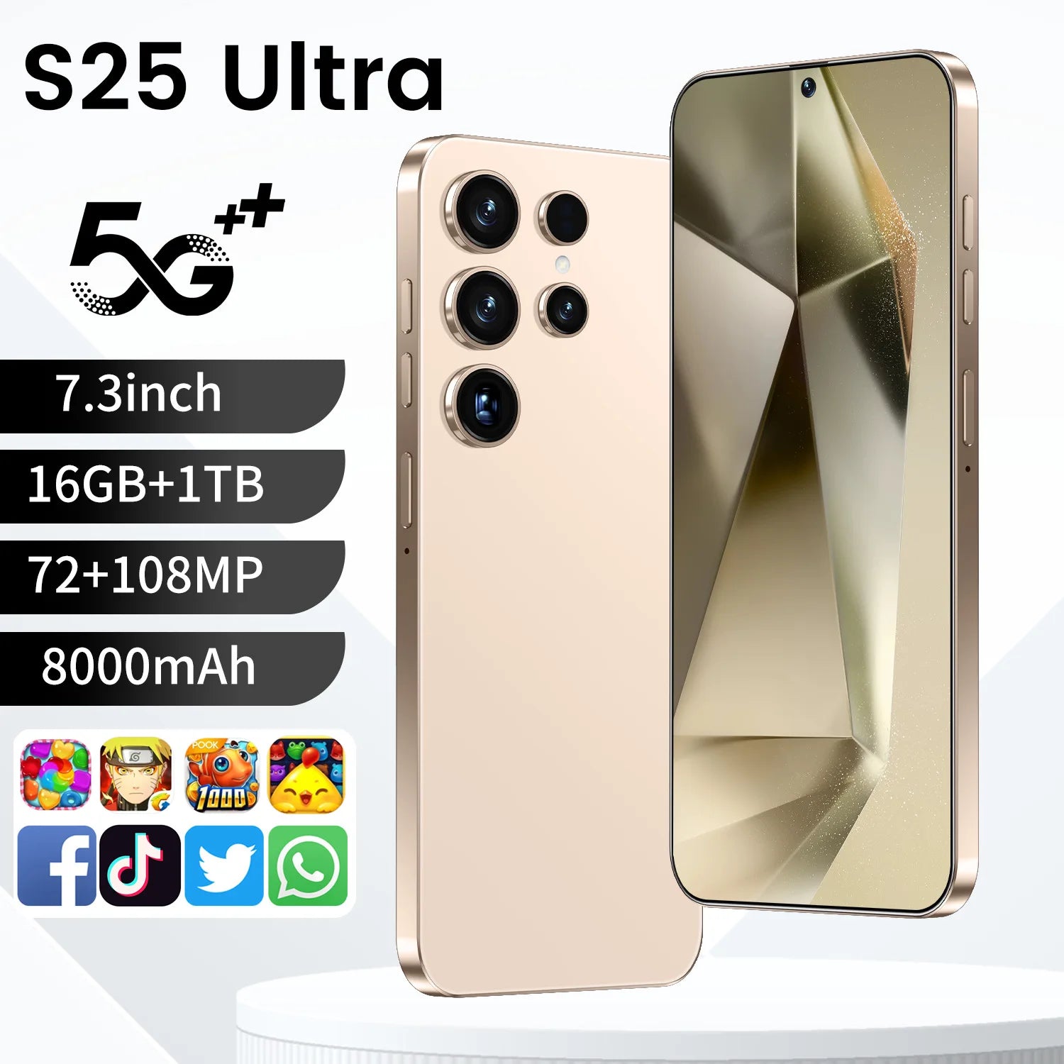 2025 New S25 Ultra Smartphone Version 6.8 Inch 16GB+1TB Android CDMA Cellular HD Screen Ori l Unlocked 5G Mobile Phones