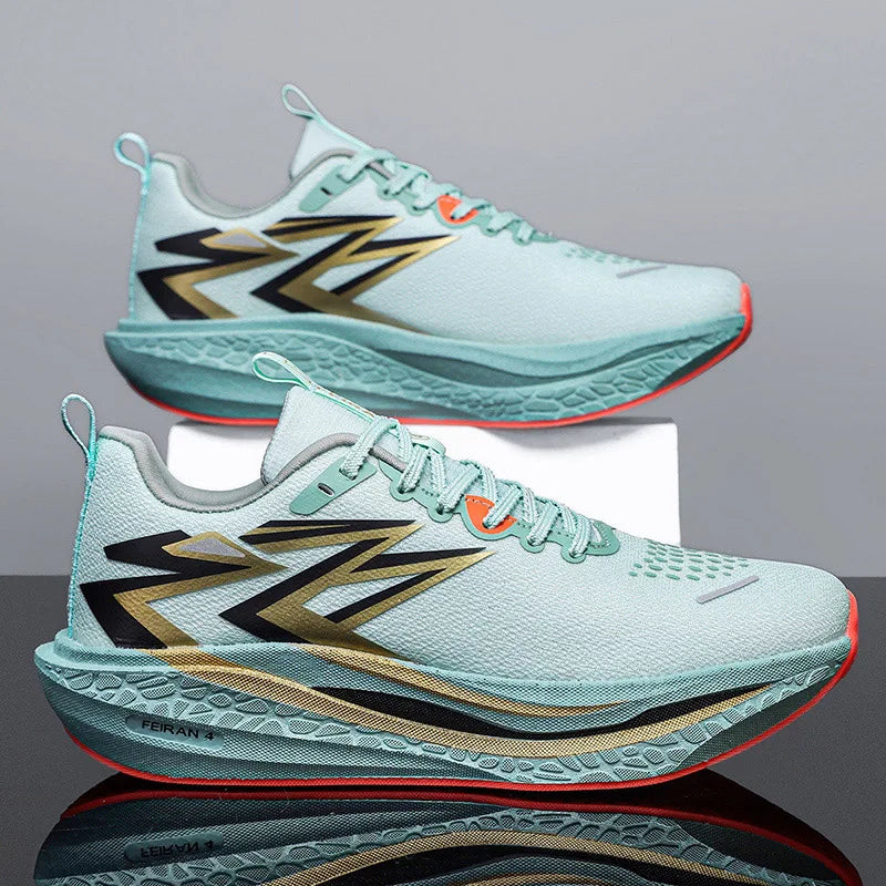 Greatshoes Running Shoes Men Custom, Gold Green Sneakers for Men Running Shoe, Light Weight Sports Running Shoes