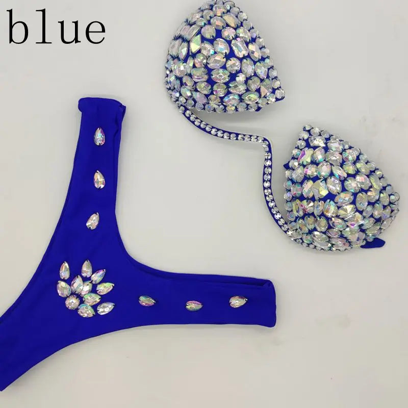 2020 10colors diamond bikini crystal bikini swimwear plus  sizes bikini rhinestone bikini swimsuit sexy  beachwear biquini