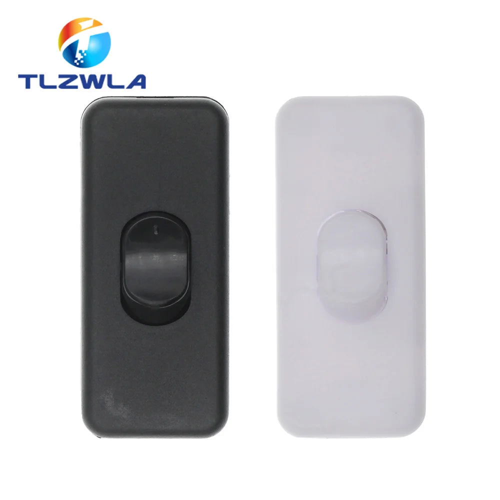 2PCS Light Switch AC 0-250V 6A Lnline ON/OFF Table Desk Lamp Cord Cable Toggle Rocker Switches Control For LED Lighting