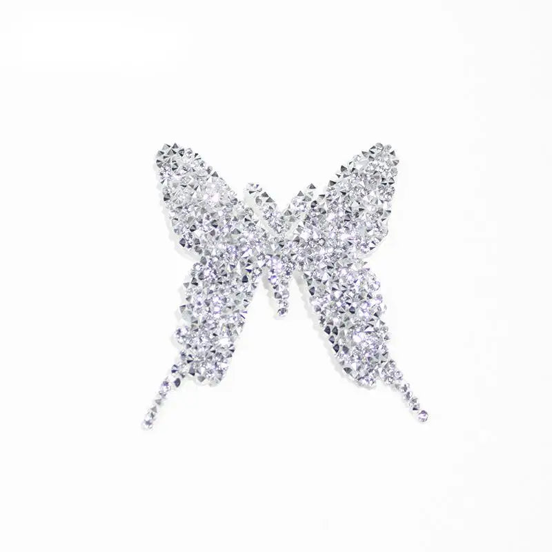 Custom Pattern 3D Double-Point Rhinestone Decorative Fabric for Clothing