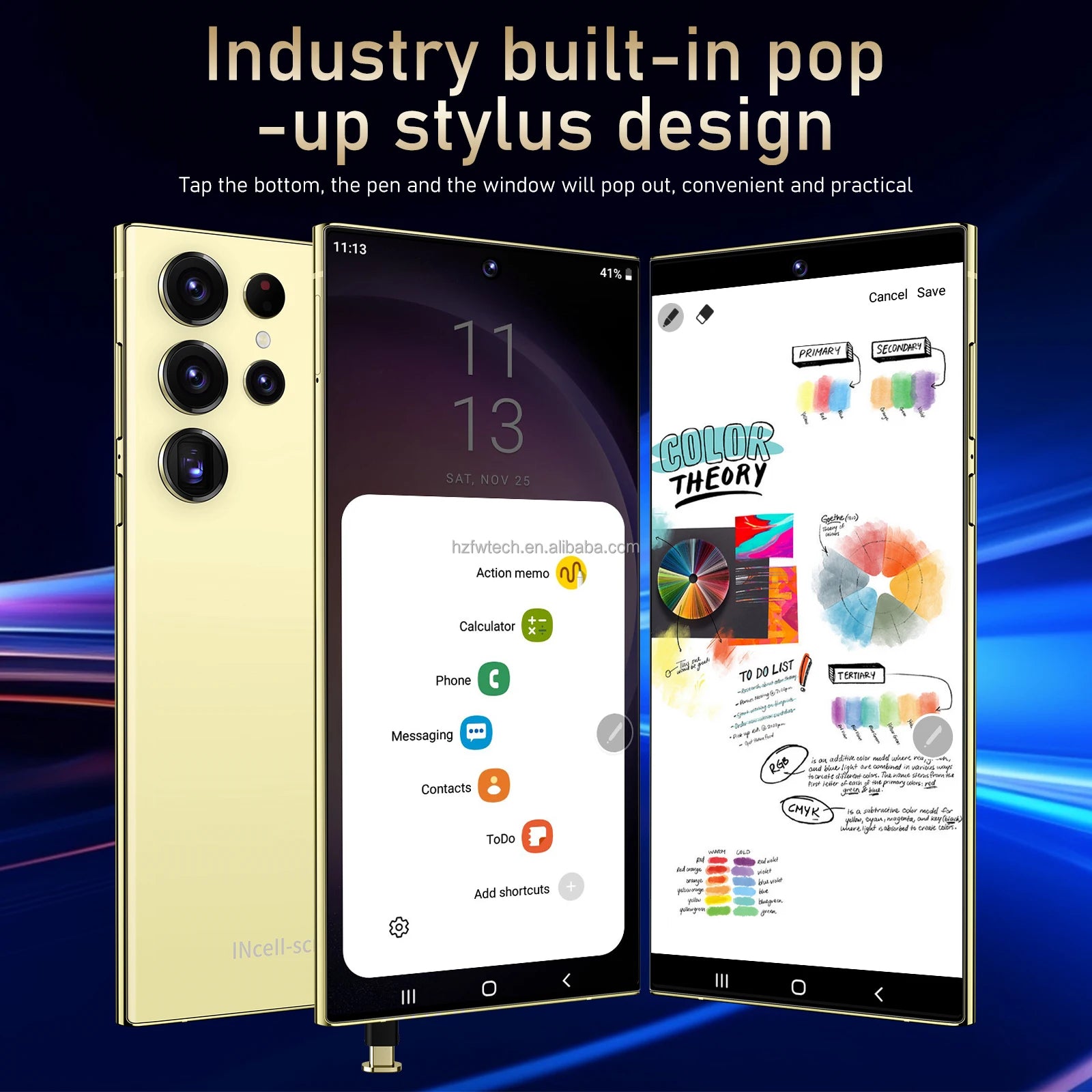 Hot Selling S24 ULTRA 5G Smartphone 7.3 Inch Full Display 48MP+108MP Deca Core Android 14 MTK Processor LTE Mobile Phones