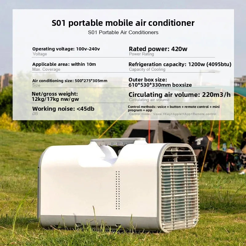 12v/24v Outdoor Portable No Installation Required Air Conditioner Compressor for Home Camping Pet Cooling Travel