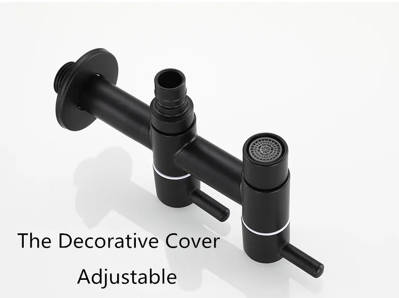 Washing machine faucet Bidet Faucet Stainless Steel Bathroom faucet tap Single Cold garden Faucet Black outdoor mixer Small Tap