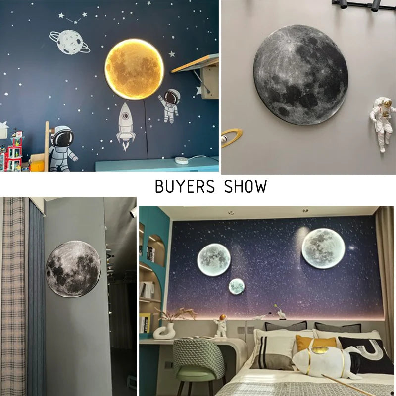 Modern LED Wall Lamp Moon Indoor Lighting For Bedroom Living Hall Room HOME Decoration Fixture Lights decorate Lusters Lamps
