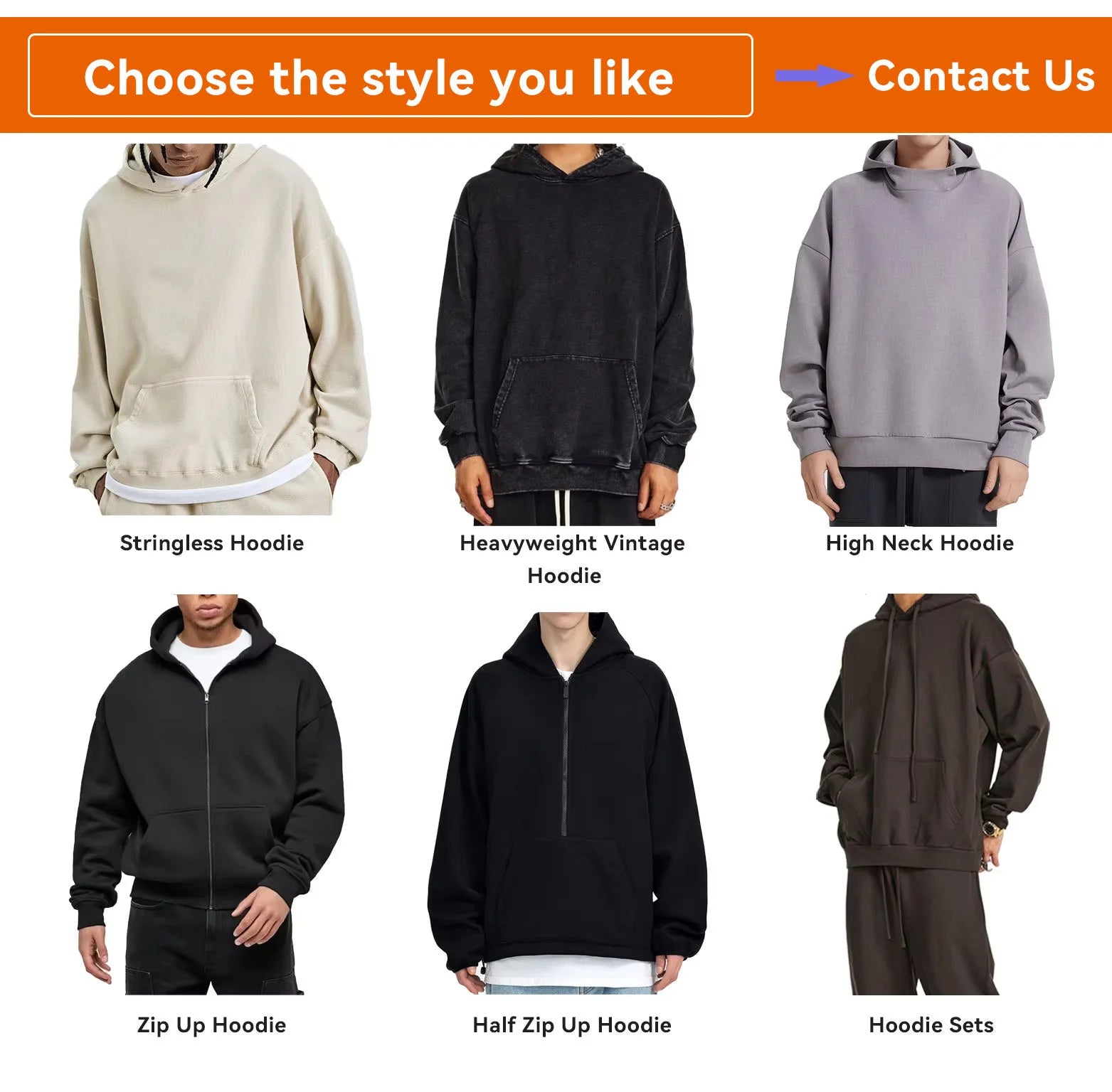 Blank Oversized Streetwear Custom logo Pullover Hoodie Men's 100% Cotton Thick Heavy High Quality