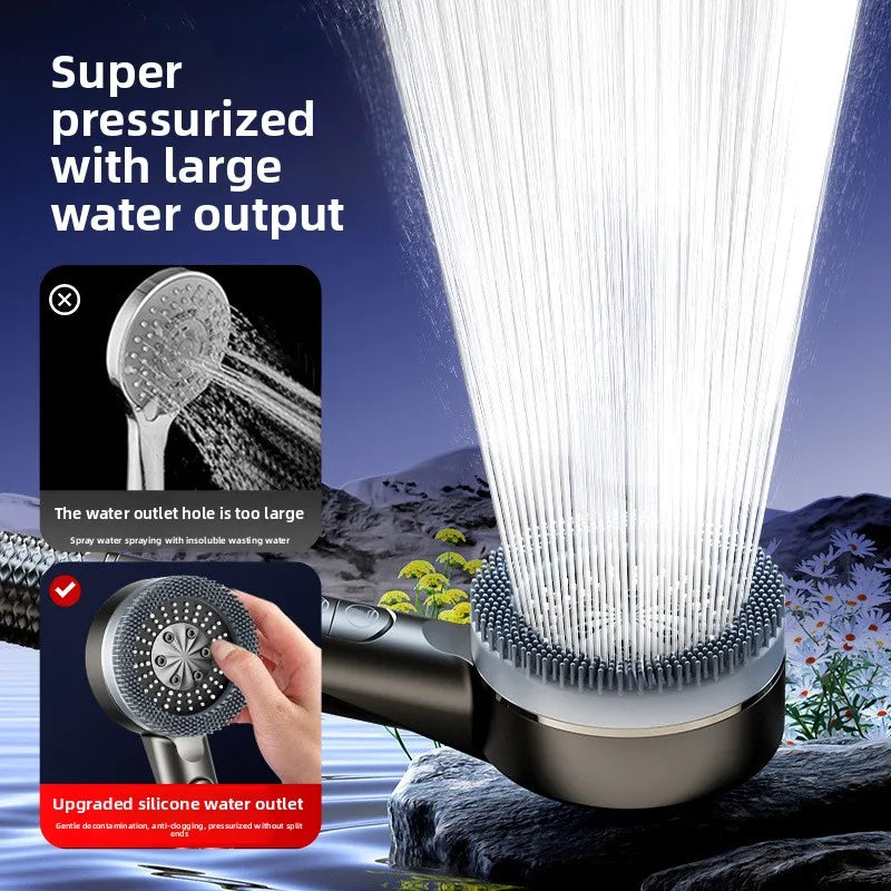 Love Spray Handheld Shower Head with Powerful Booster Cross-Border Brush Bathroom Bath Filter for Kitchen Toilet Gym Use