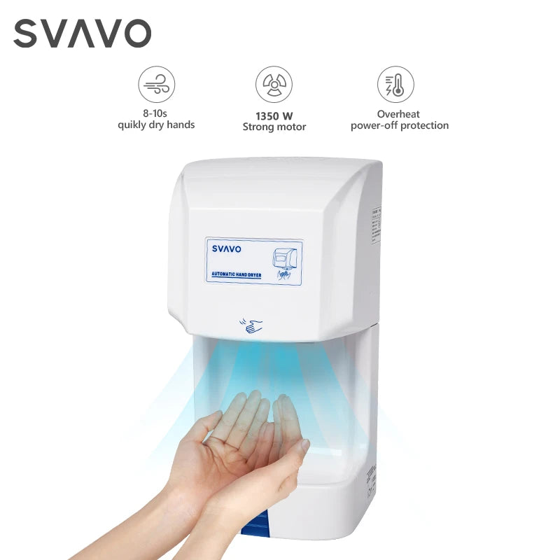 Commercial Wall Mounted Automatic Hand Dryer with Drip Tray