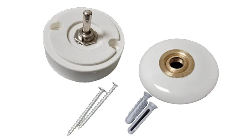 High Quality Retro Ceramic Round Toggle Switch 1 Ｗay 2 Way Control Wall Light Switch