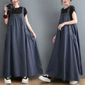 Boutique Wholesale 2026 Spring and Summer New Suspender Long Dress Loose and Thin Denim Belt Dress Large Swing Dress