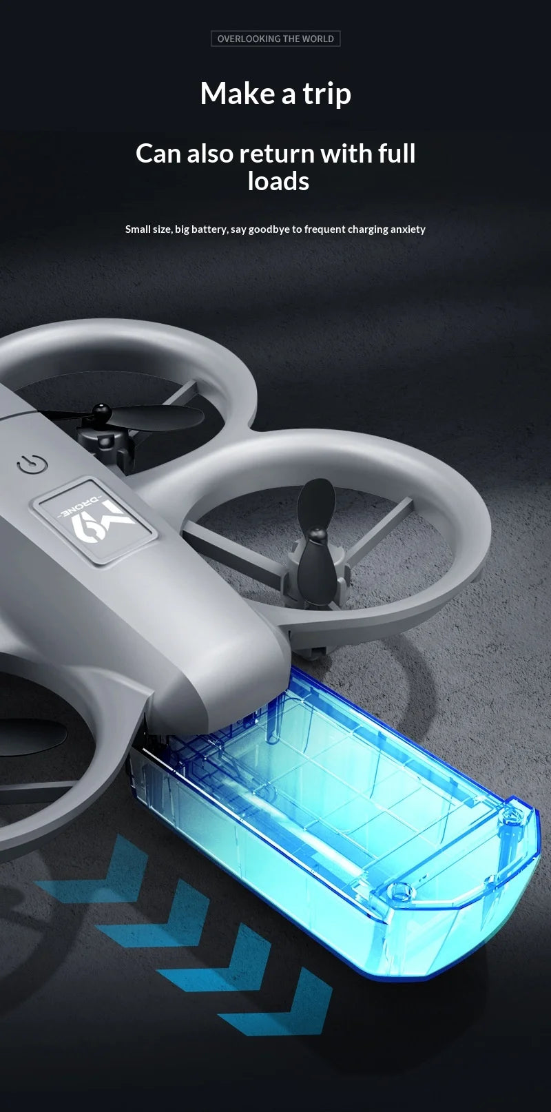 New M9 Drone Dual Camera Optical Flow HD Aerial Photography Quadcopter RC Aircraft Toy with WiFi FPV Foldable Smart Follow Drone