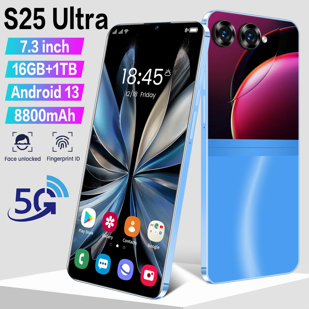 Good Selling Original S25 Ultra+ Mobile Phones Big Screen Android13.0 5G Smartphone 12gb + 512GB Android Phone