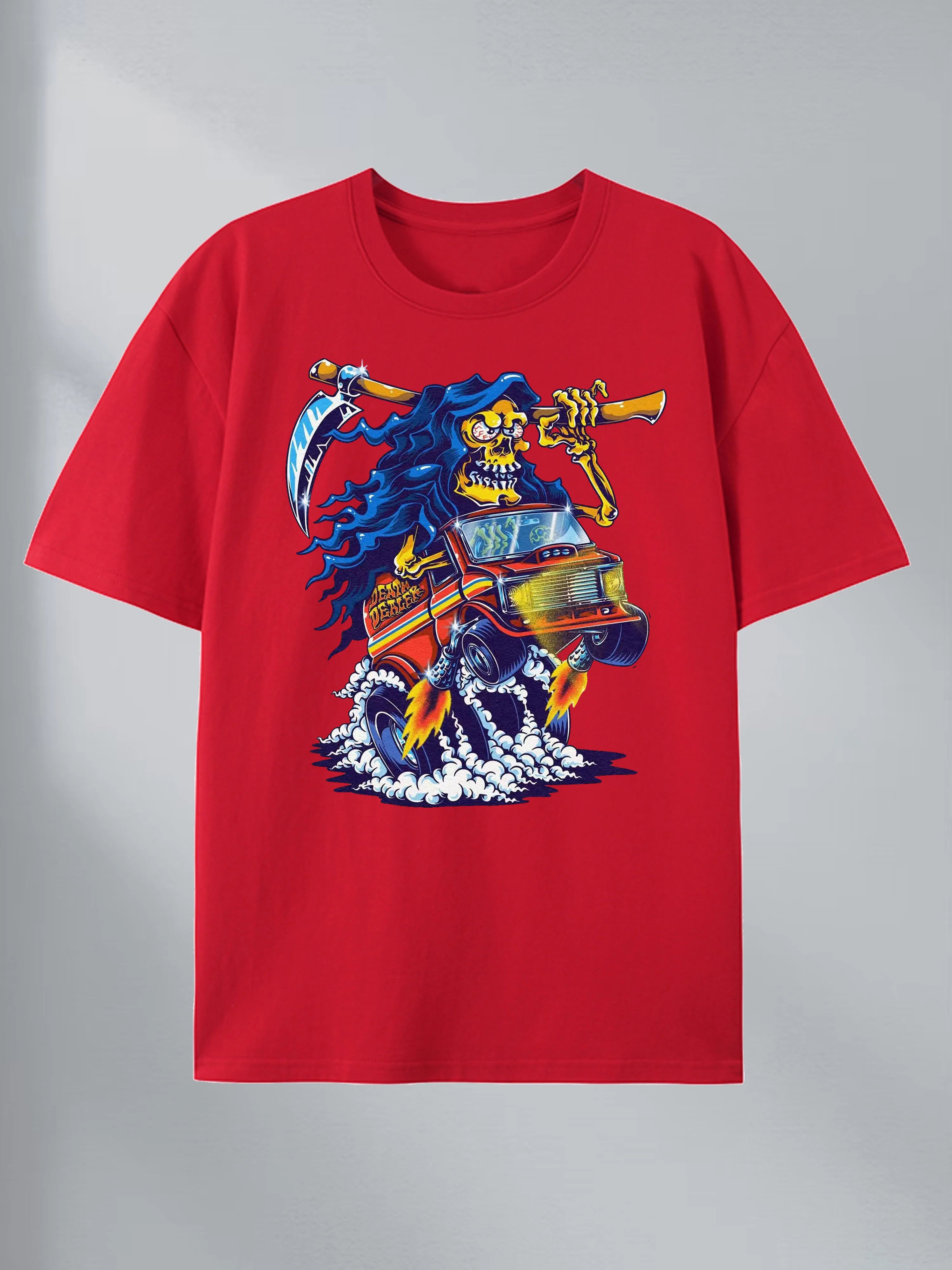 Reaper Truck Graphic Tee 100% Cotton US Warehouse 7 Colors