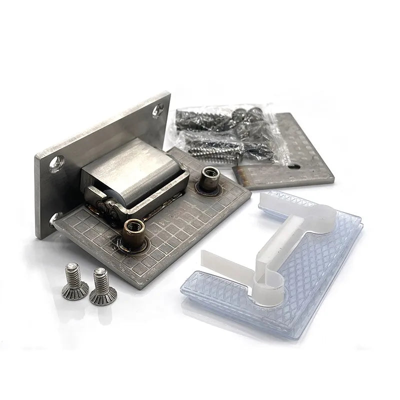 Shower Glass Hardware Bathroom Pivot Hinge 90 Degree Stamping Satin 304 Stainless Steel Glass to Wall Shower Door Glass Hinge