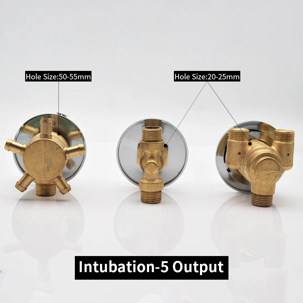 Split Type Thermostatic Shower Cabin Faucet Tap Shower Bath Brass Mixer Diverter 2/3/4/5 Output  Screw Thread Or Intubation