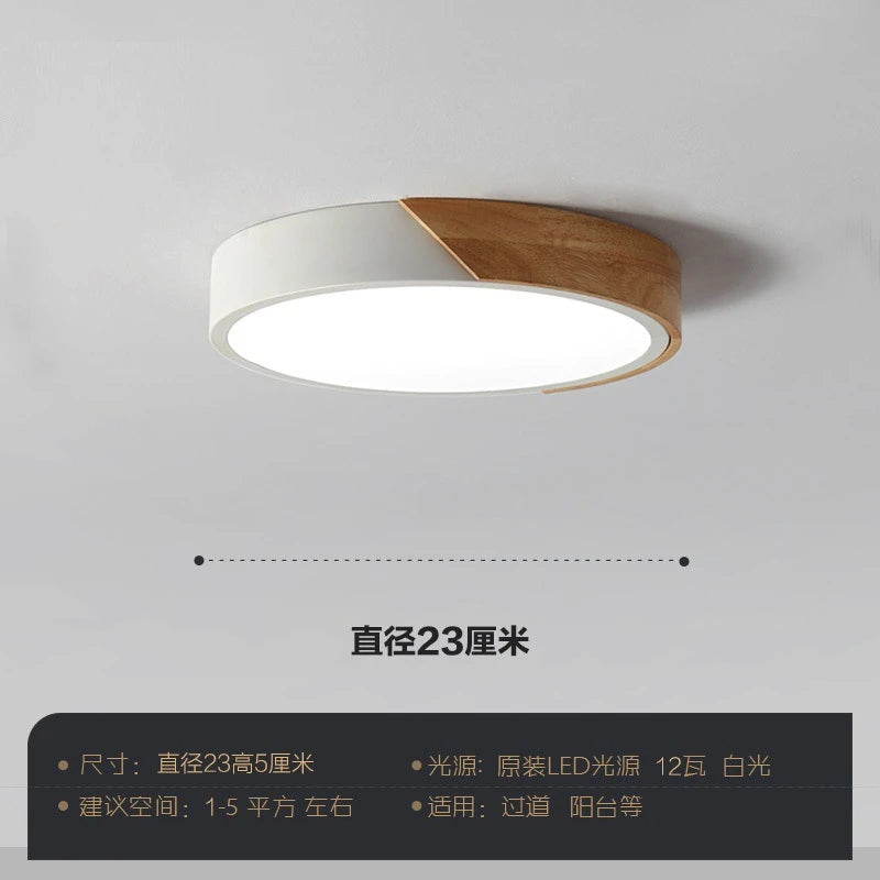 Modern Wooden Square Glass Shade Pendant Light White Finish LED 6000K Daylight Full Spectrum CRI 90 3-Year Warranty Middle