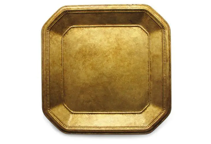 Modern Luxury Premium Design Disposable Stainless Steel Eco-Friendly Solid Pattern Polished Finish Charger Plates for Hotels