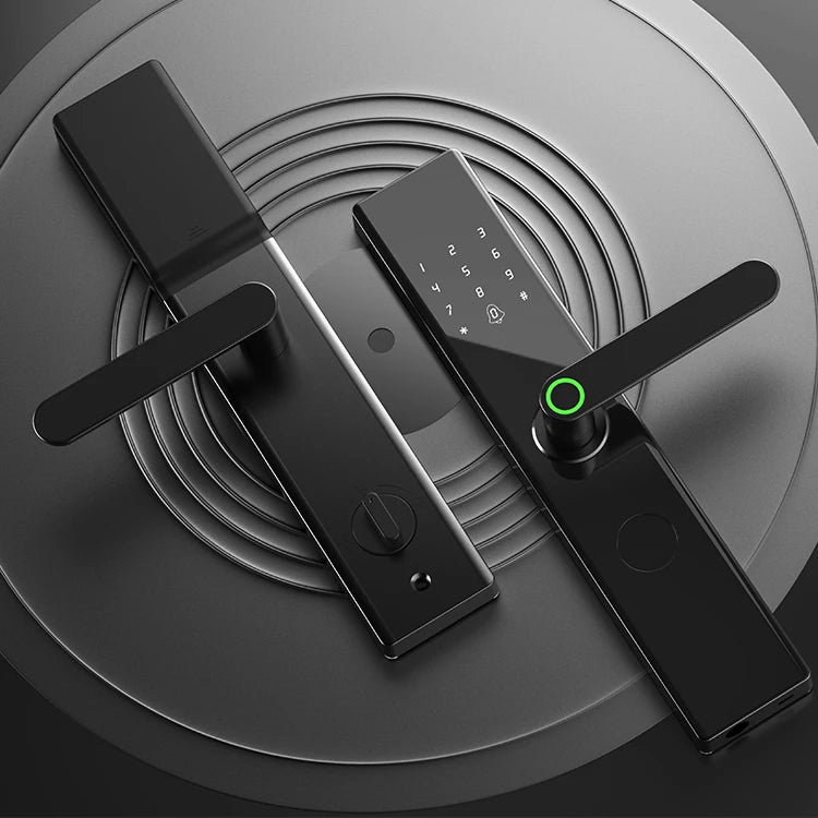 Smart Security Electric Electronic Handle Cerraduras Inteligentes Tuya Wifi Keys Fingerprint Digital Smart Door Lock for Home