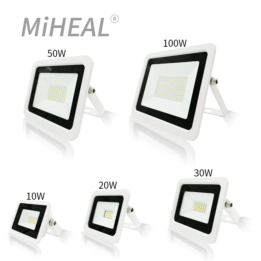 LED Flood Light 10W 20W 30W 50W 100W Floodlight IP68 Waterproof 220V-240V Spotlight Refletor Outdoor Graden Lighting Newest