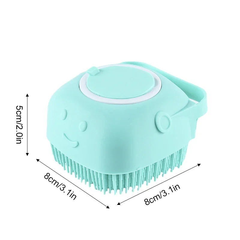 2in1 Pet Bathing Brush Multifunctional Massage Comb Shampoo Shower Gel Silicone Cleaning for Dog Cat All Pet Grooming Supplies