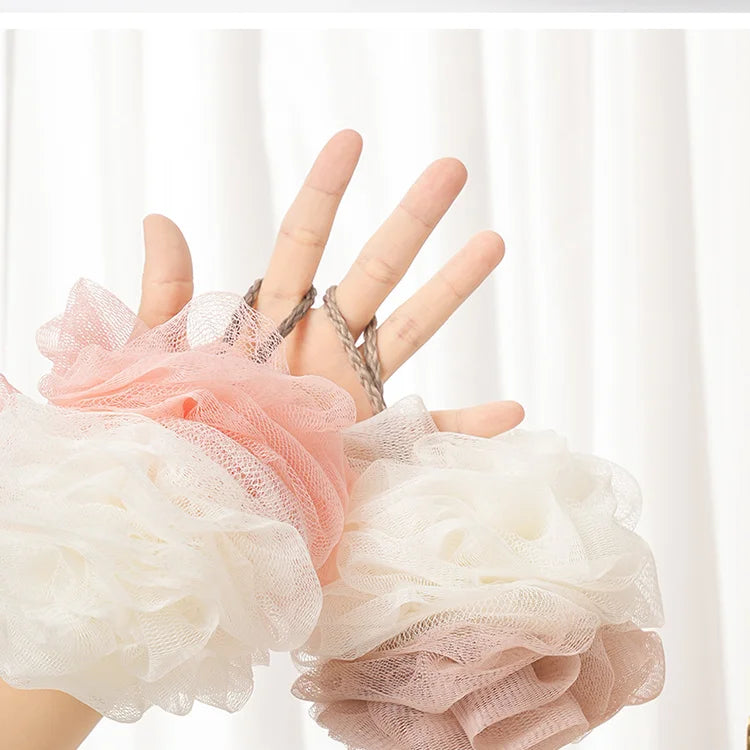 Promotion Soft Bath Bubble Bath Flower Design Exfoliating Body Shower Ball Sponge Loofah Shower Bouquet